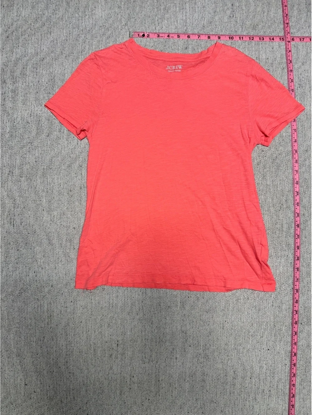 J.CREW Vintage Cotton Coral Pink T-Shirt Size Small